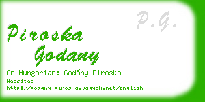 piroska godany business card